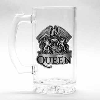 Jarra de cristal con emblema de Queen